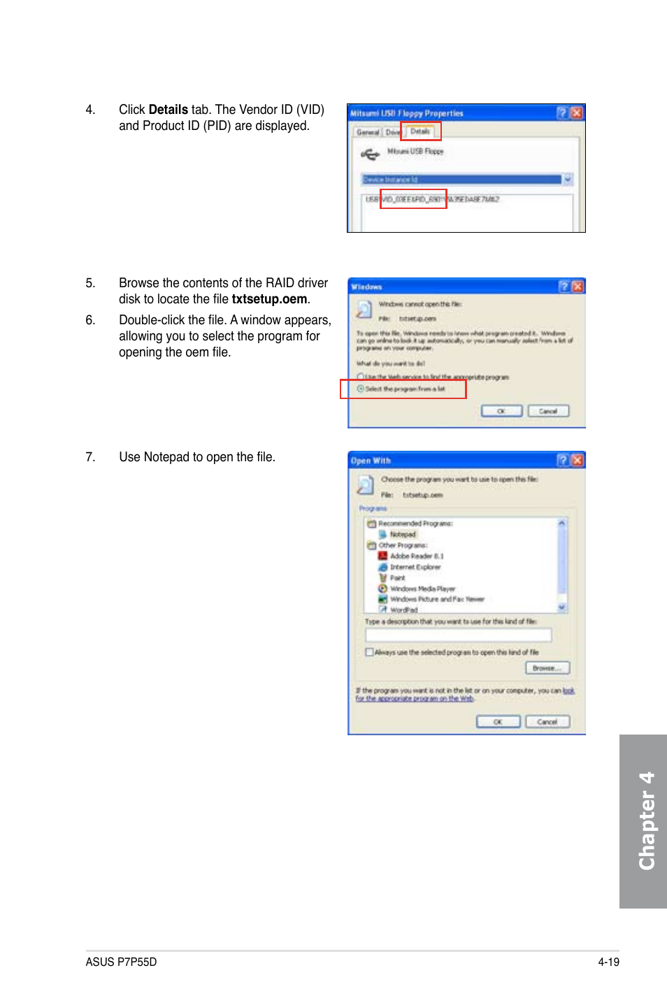 Chapter 4 | Asus Motherboard P7P55D User Manual | Page 117 / 122