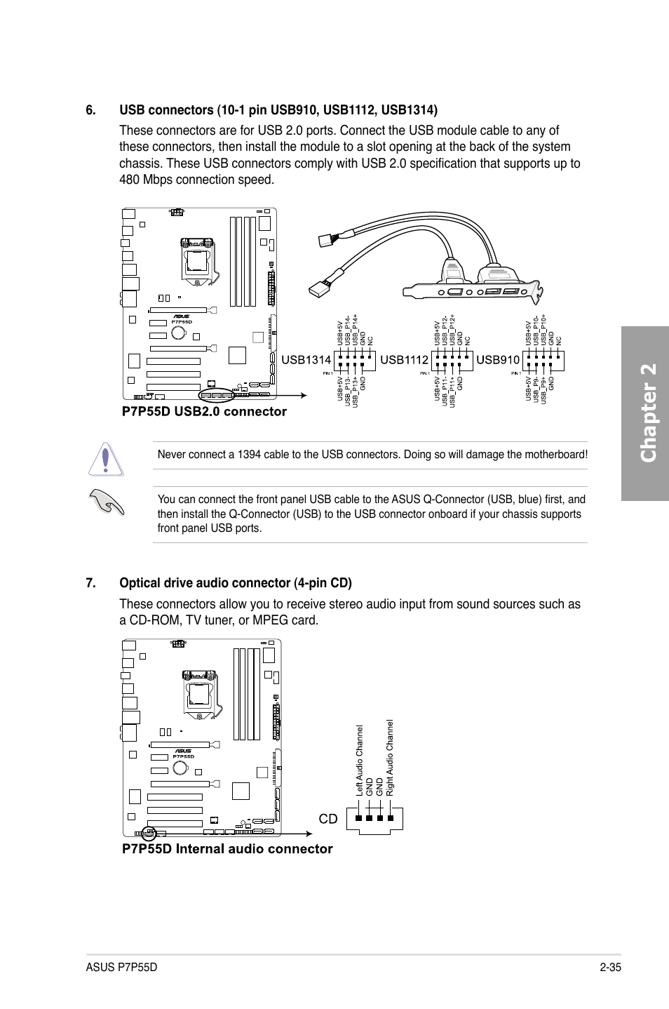 Chapter 2 | Asus Motherboard P7P55D User Manual | Page 55 / 122