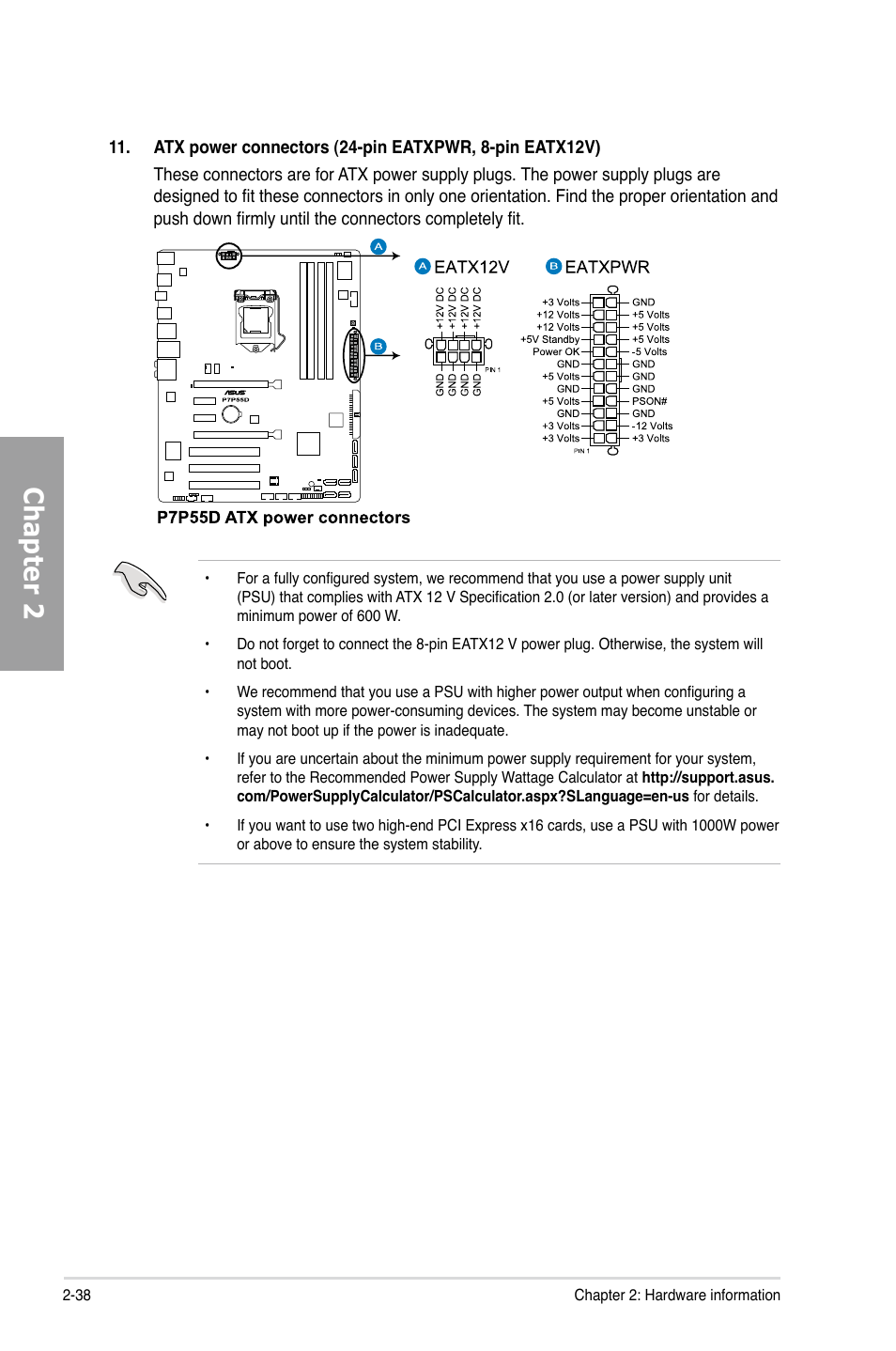 Chapter 2 | Asus Motherboard P7P55D User Manual | Page 58 / 122