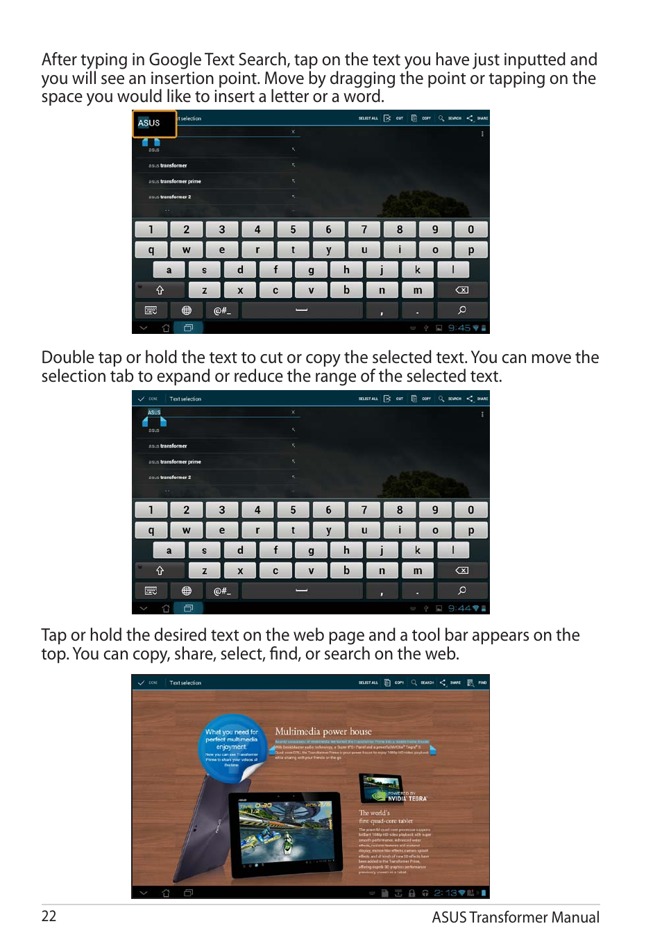 Asus TF201 User Manual | Page 22 / 80