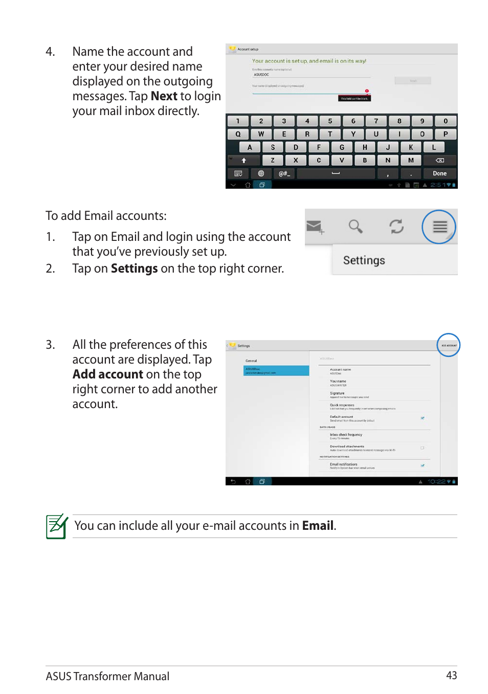 Asus TF201 User Manual | Page 43 / 80