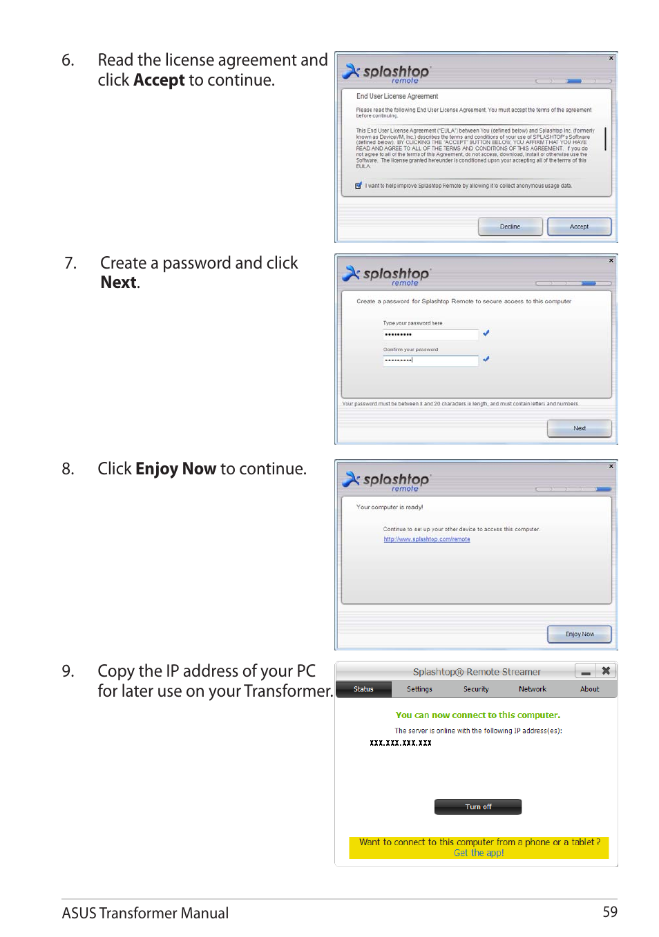 Asus TF201 User Manual | Page 59 / 80