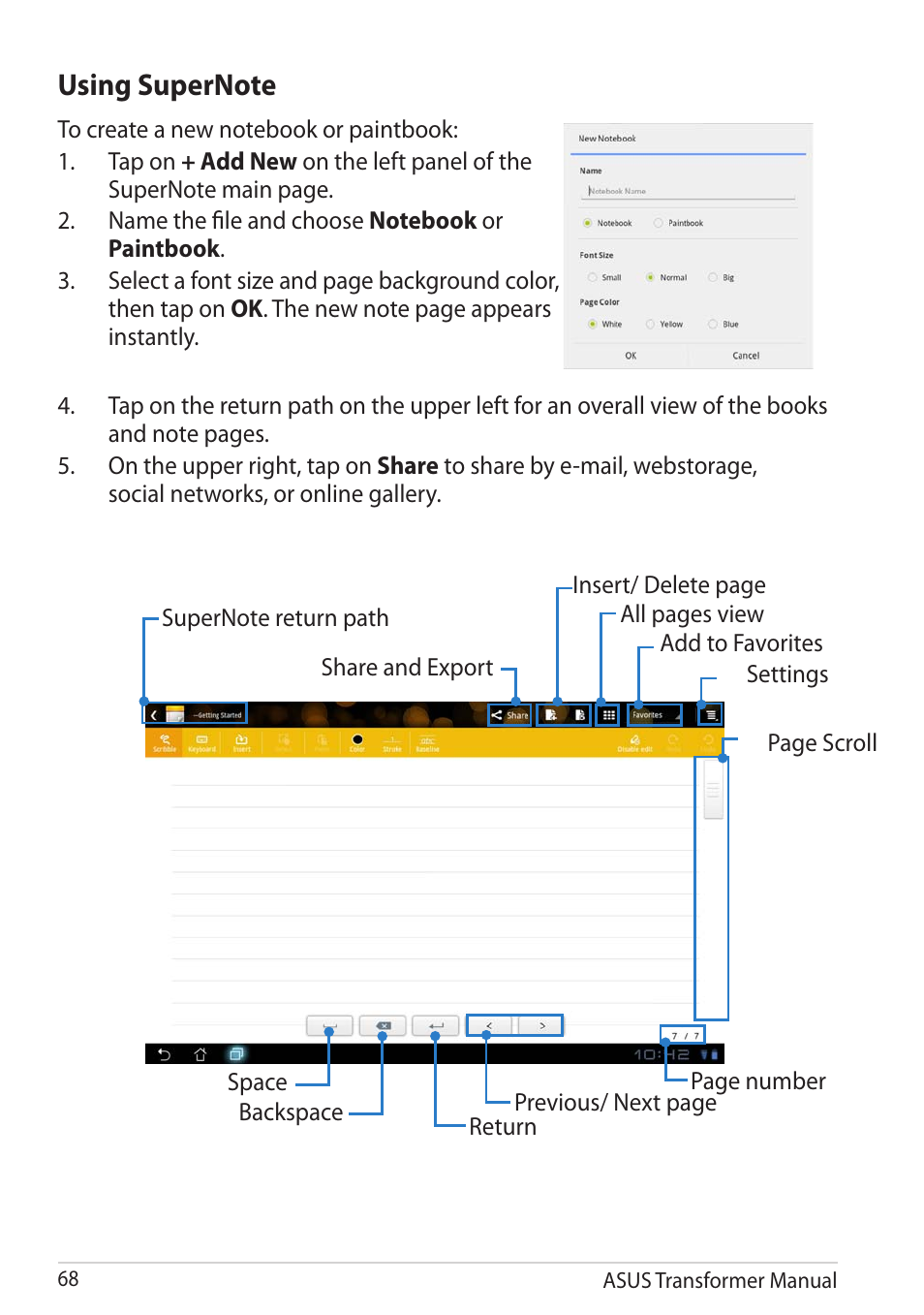 Asus TF201 User Manual | Page 68 / 80