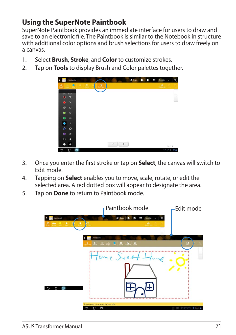 Asus TF201 User Manual | Page 71 / 80