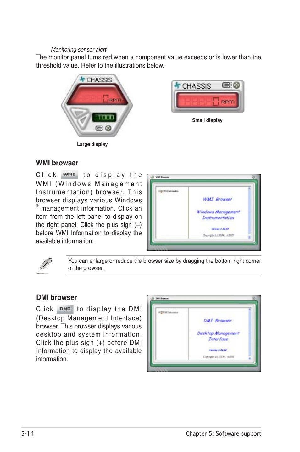 Wmi browser, Dmi browser | Asus M2N-SLI User Manual | Page 128 / 166