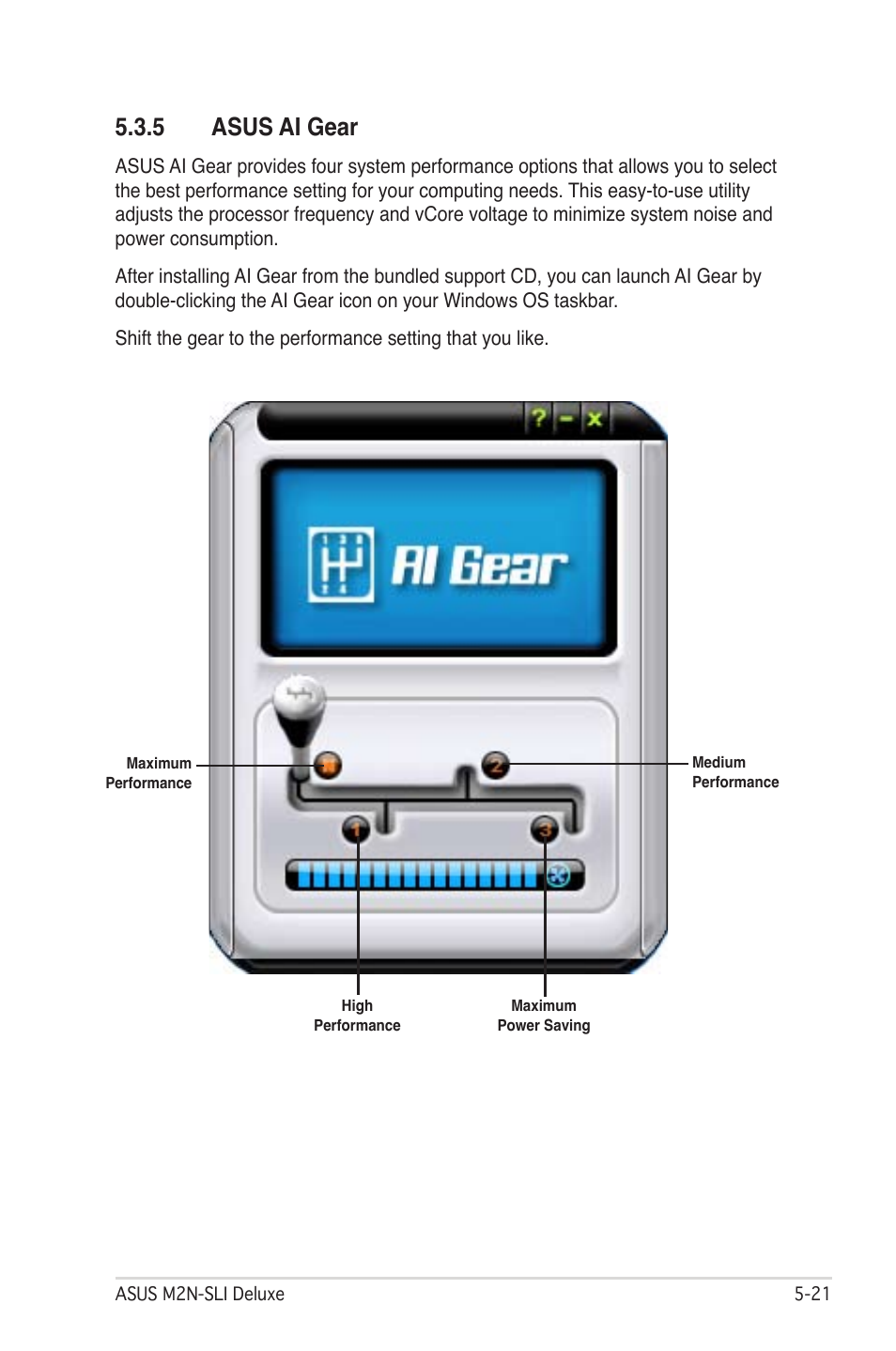 5 asus ai gear | Asus M2N-SLI User Manual | Page 135 / 166