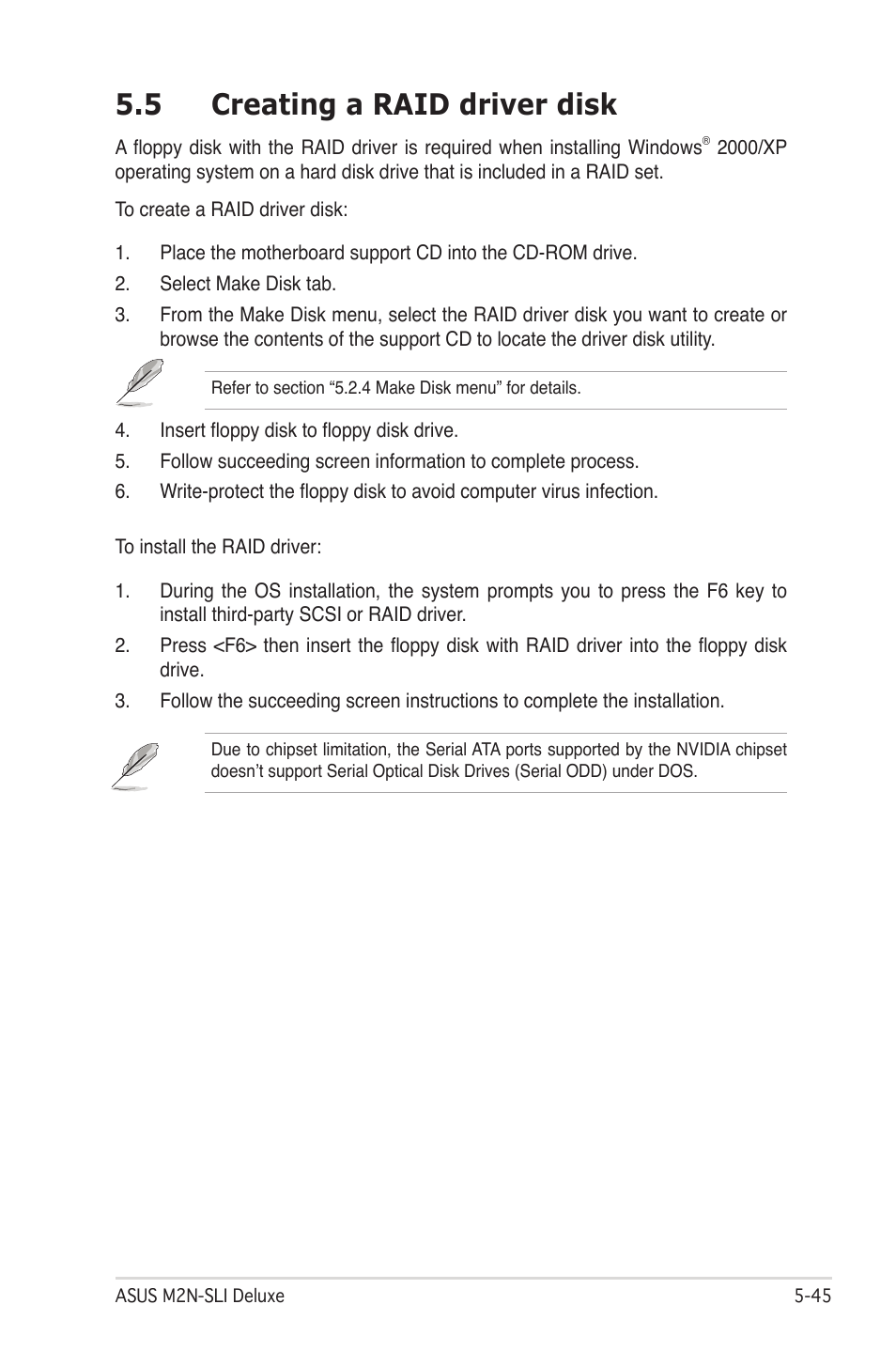 5 creating a raid driver disk | Asus M2N-SLI User Manual | Page 157 / 166