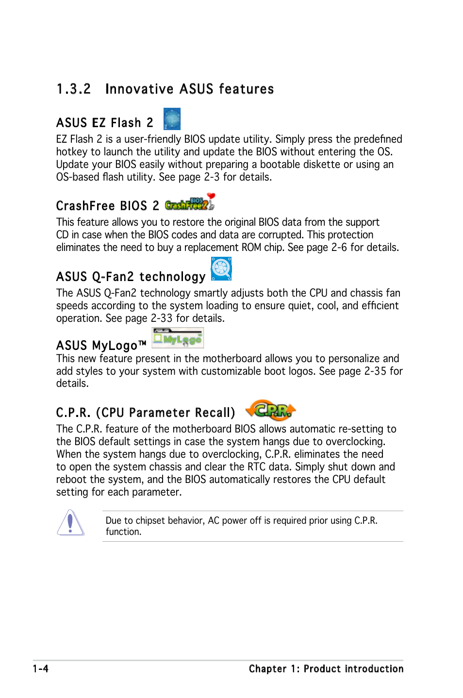 2 innovative asus features | Asus Motherboard M2V-MX User Manual | Page 14 / 90