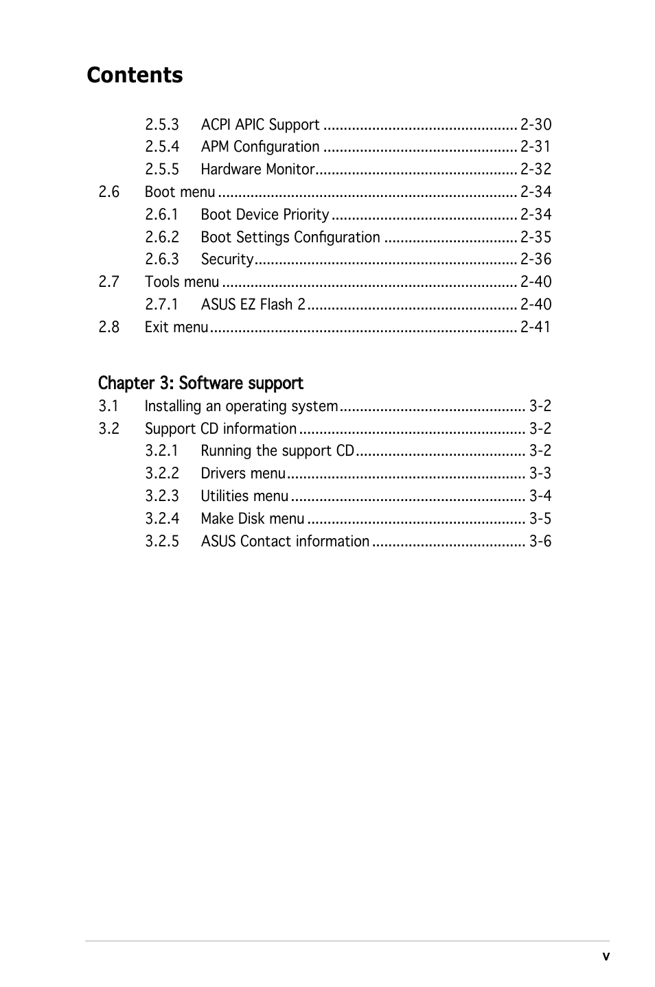 Asus Motherboard M2V-MX User Manual | Page 5 / 90