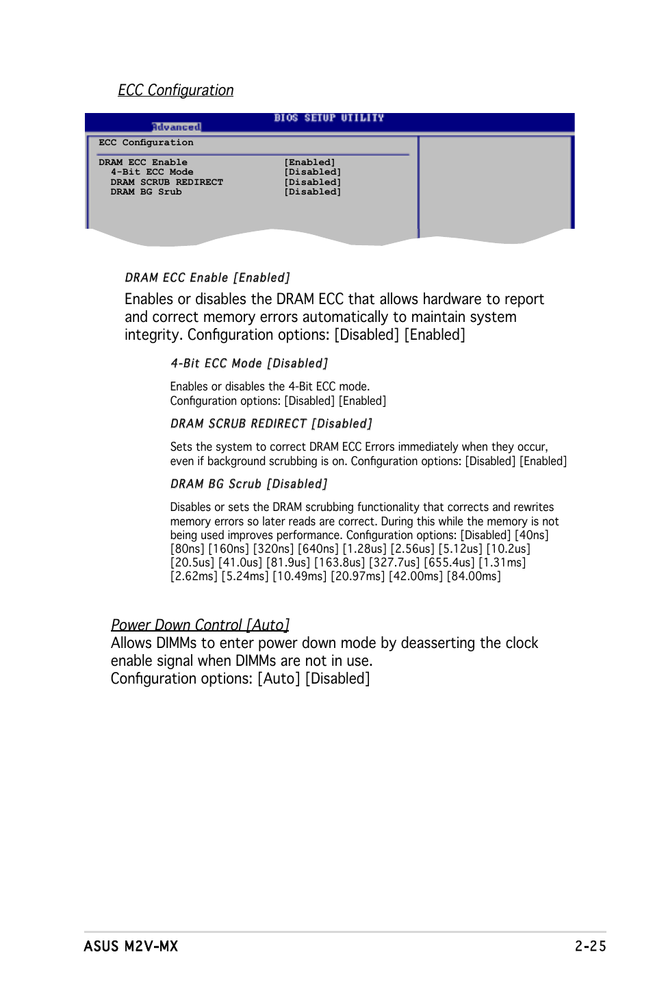 Ecc configuration | Asus Motherboard M2V-MX User Manual | Page 67 / 90