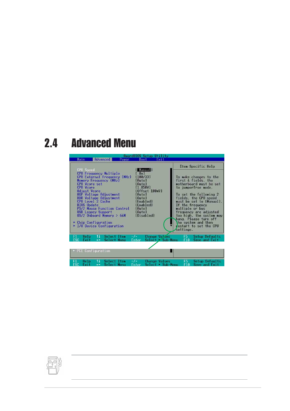 4 advanced menu | Asus P4S8X-X User Manual | Page 47 / 64