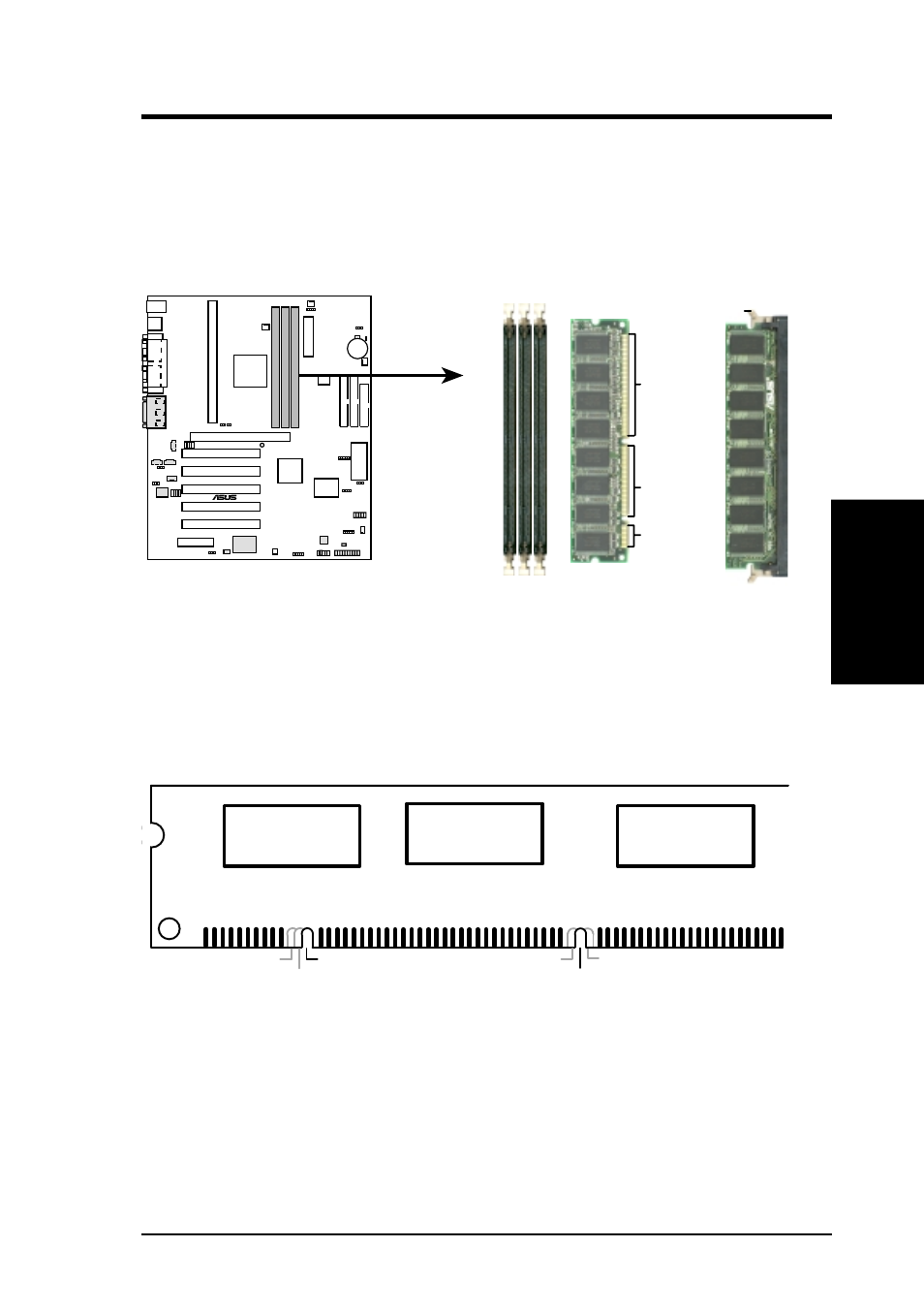 Hardware setup, Asus k7v user’s manual 23, K7v 168-pin dimm sockets | Asus K7V User Manual | Page 23 / 110