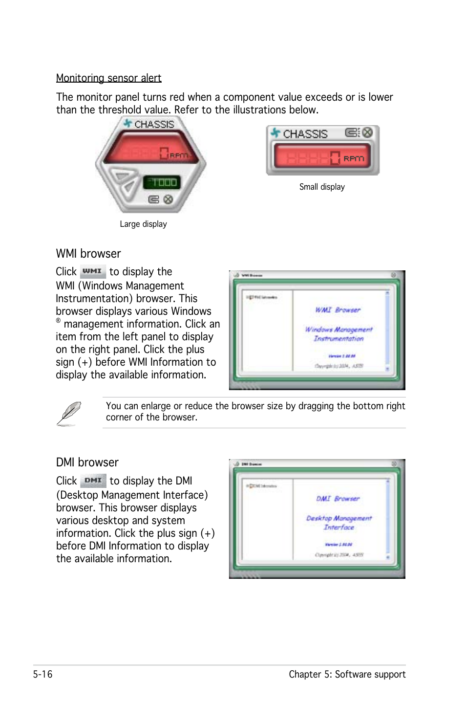 Wmi browser, Dmi browser | Asus M2N32-SLI User Manual | Page 132 / 170