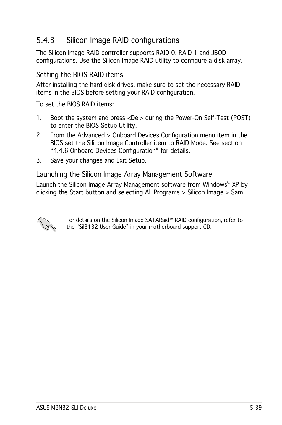 3 silicon image raid configurations | Asus M2N32-SLI User Manual | Page 155 / 170