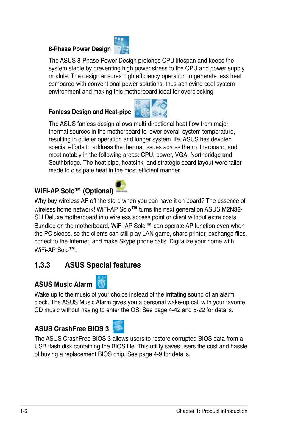 3 asus special features | Asus M2N32-SLI User Manual | Page 22 / 170