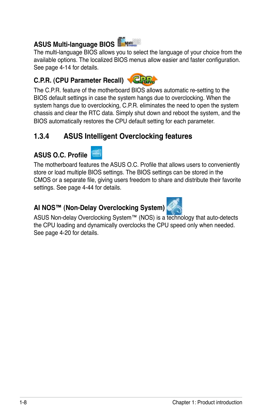 4 asus intelligent overclocking features | Asus M2N32-SLI User Manual | Page 24 / 170