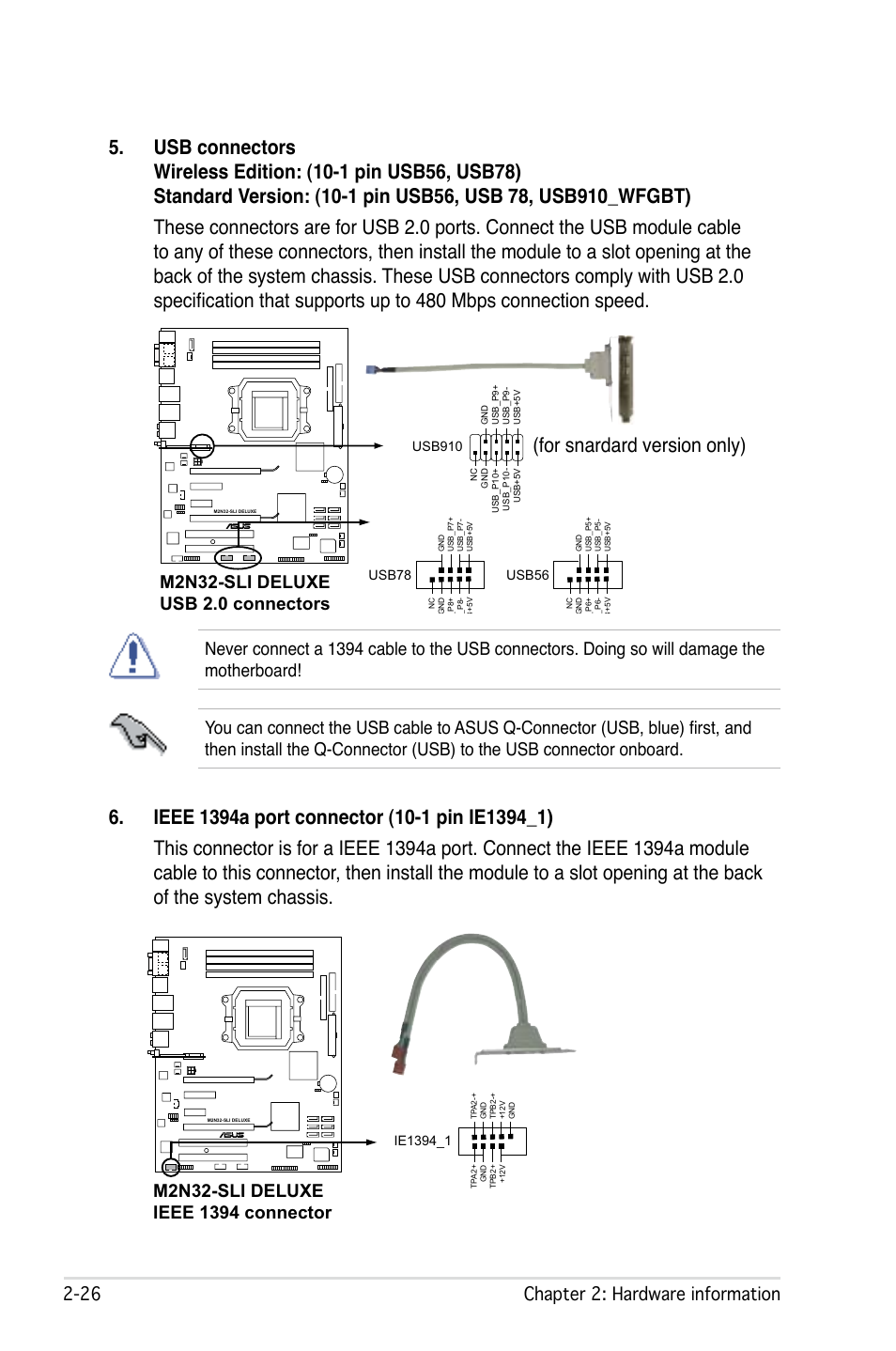 For snardard version only), 2 chapter 2: hardware information | Asus M2N32-SLI User Manual | Page 52 / 170