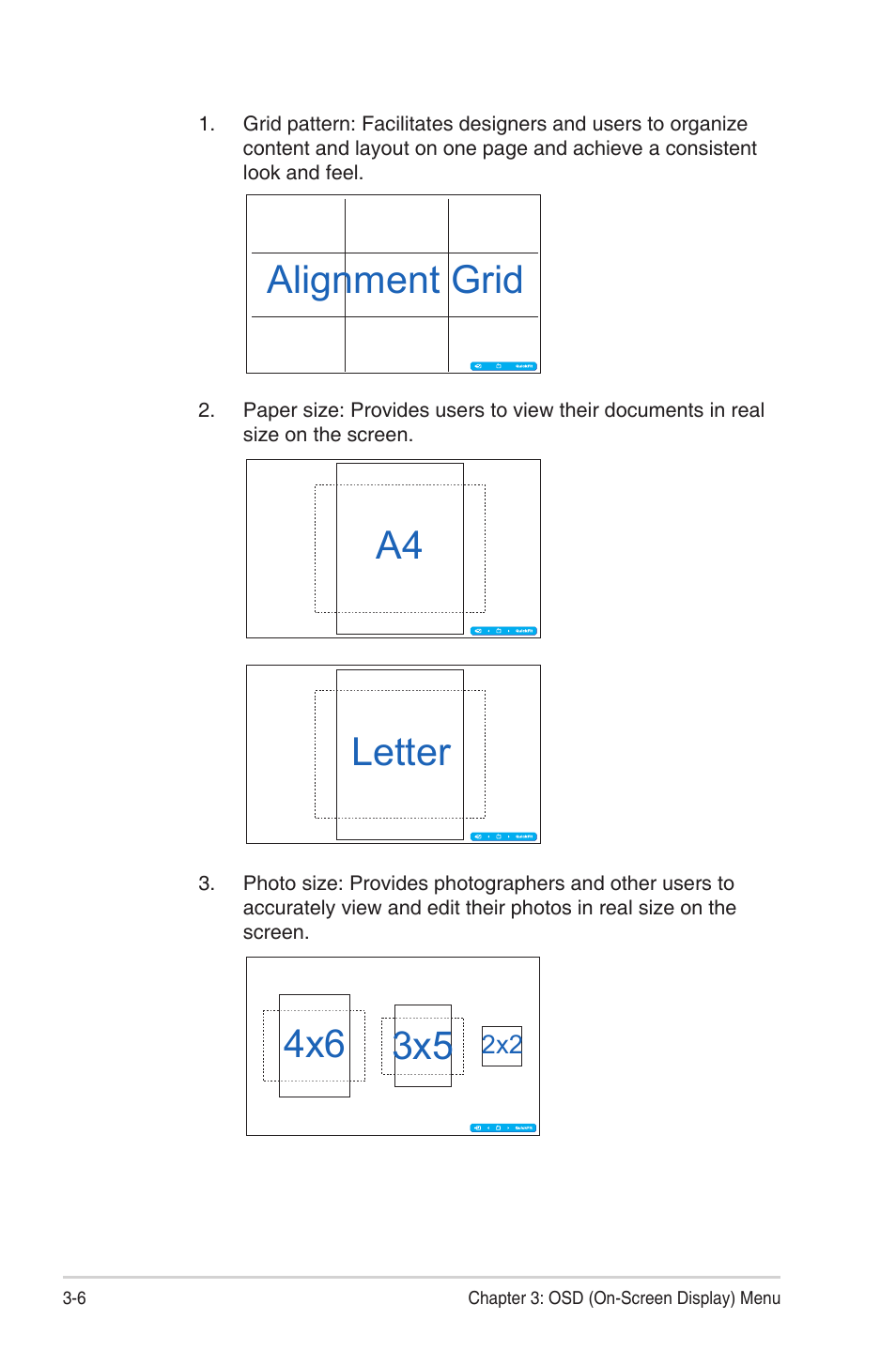 Alignment grid, A4 letter | Asus LCD Monitor VG27AH User Manual | Page 20 / 26