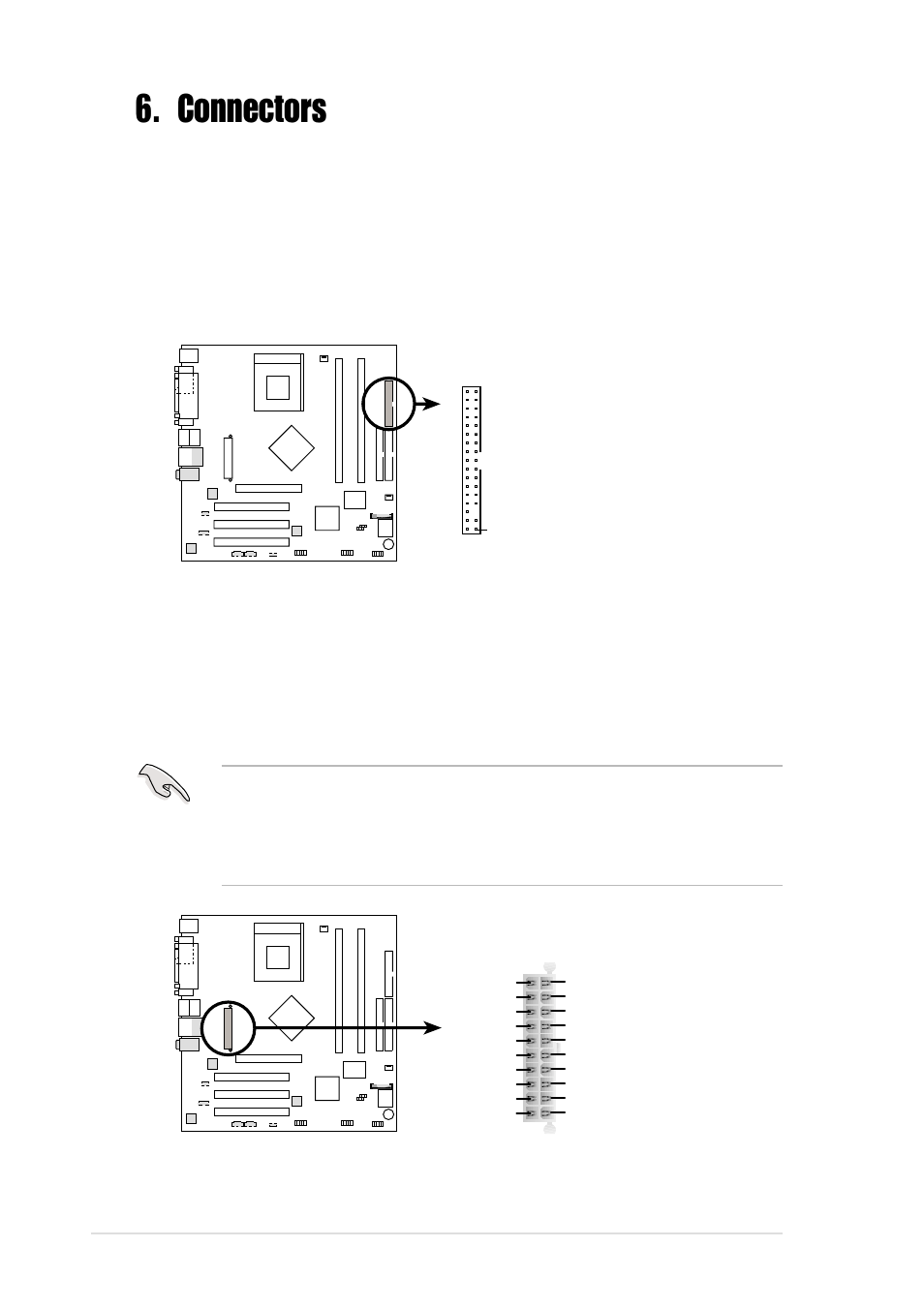 Connectors, 8asus a7n8x-la (focus) motherboard | Asus A7N8X-LA User Manual | Page 12 / 18
