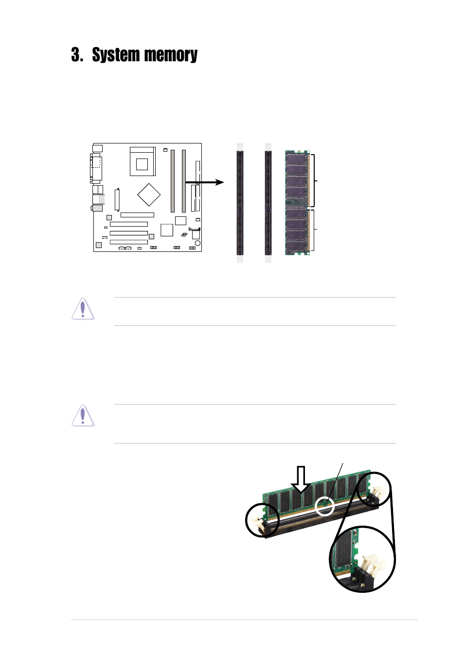 Installing a dimm | Asus A7N8X-LA User Manual | Page 7 / 18