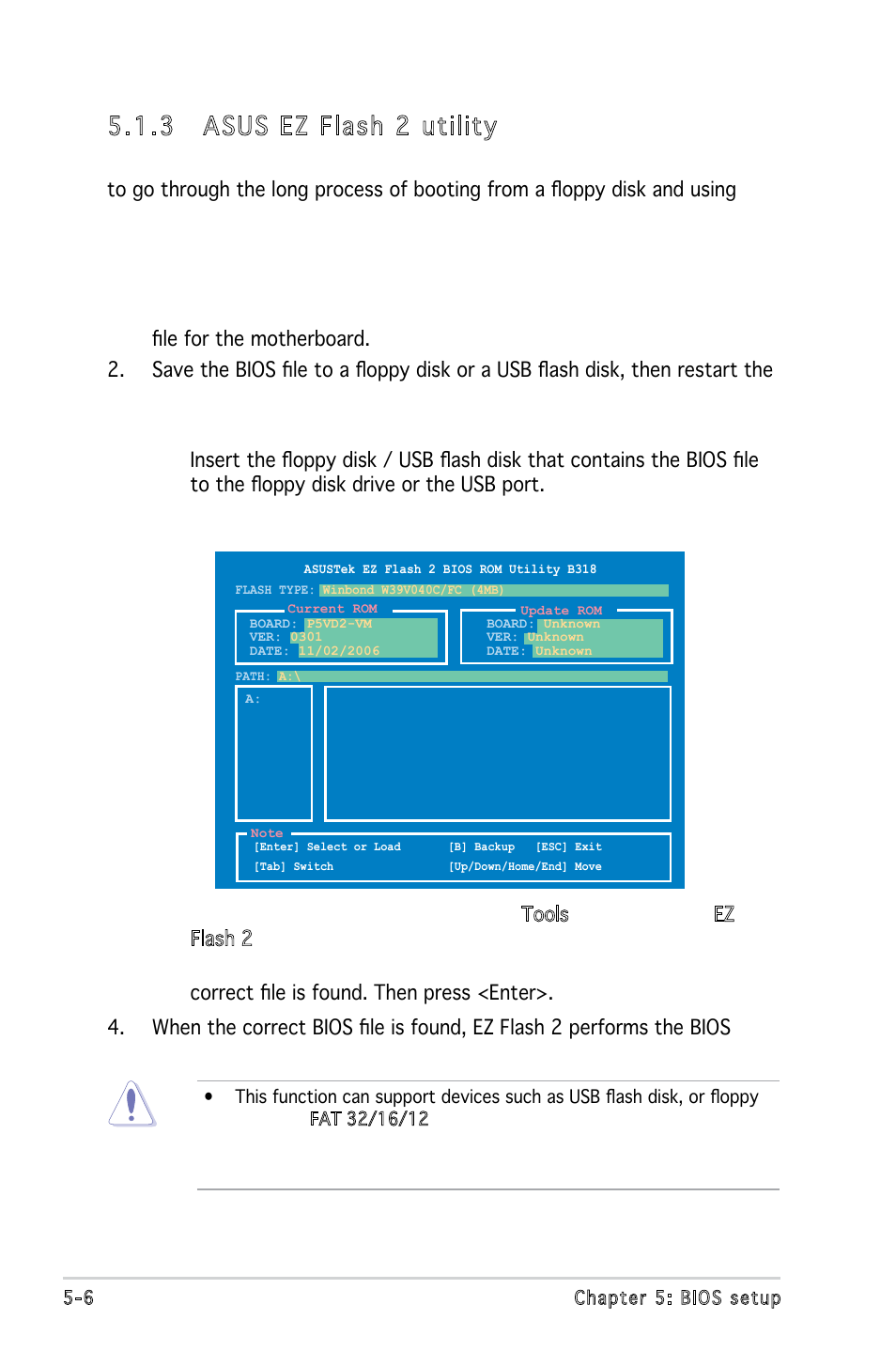 3 asus ez flash 2 utility | Asus P5V900 User Manual | Page 70 / 98