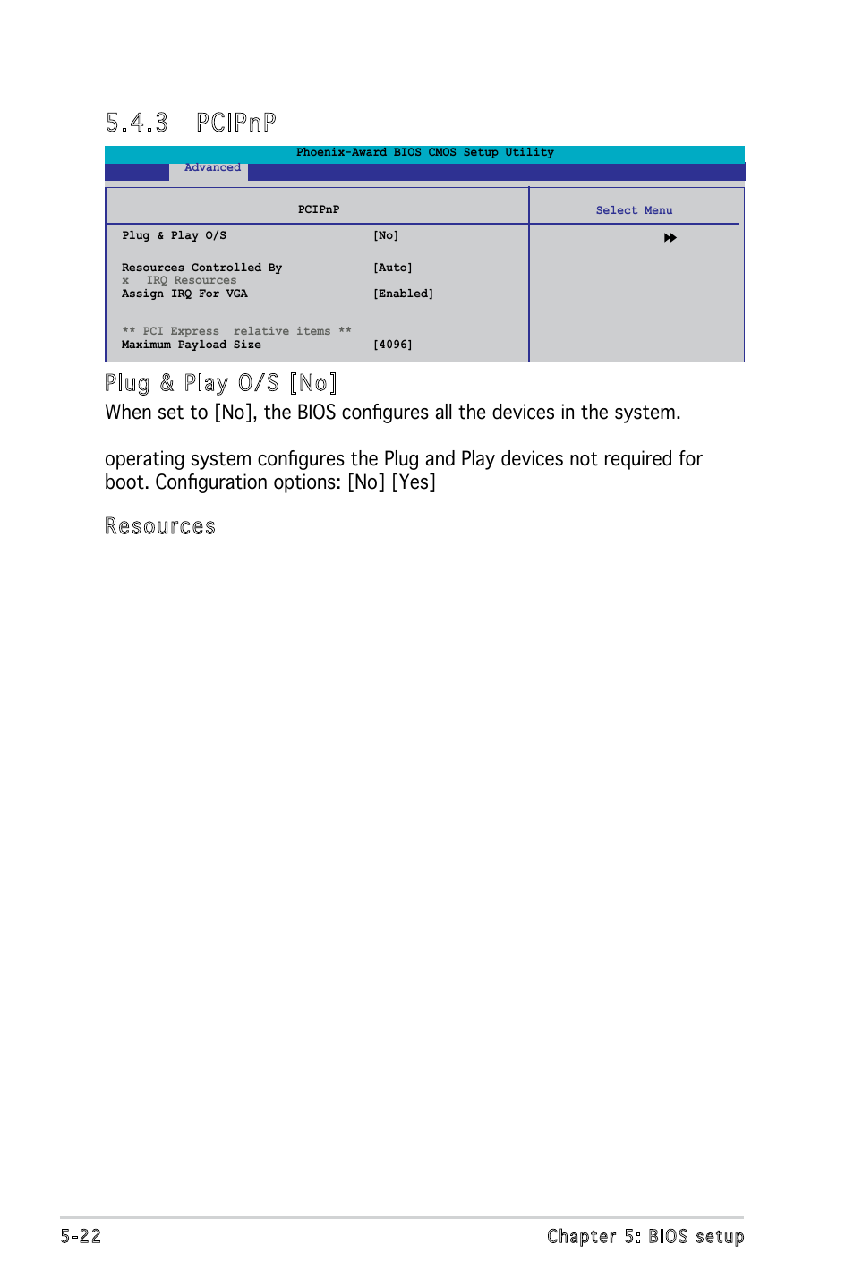 3 pcipnp, Plug & play o/s [no | Asus P5V900 User Manual | Page 86 / 98