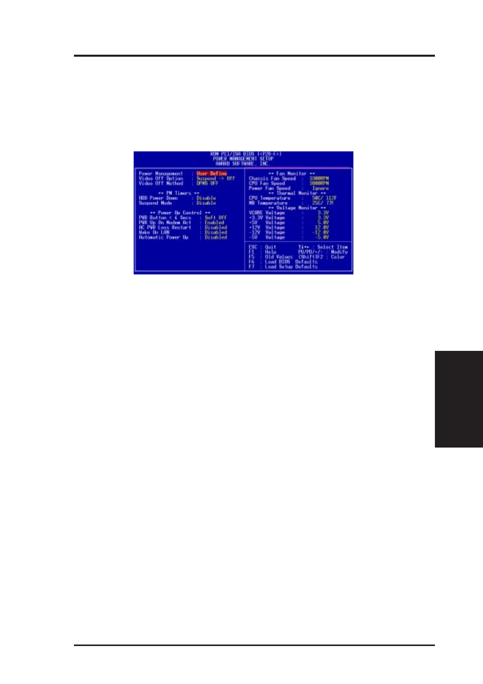 Iv. bios setup, Power management setup | Asus P2B-F User Manual | Page 47 / 80