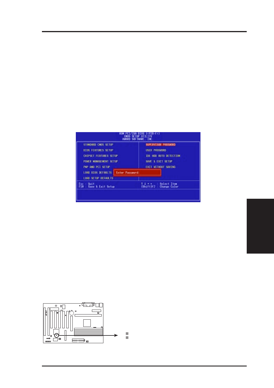 Iv. bios setup, Supervisor password and user password | Asus P2B-F User Manual | Page 53 / 80