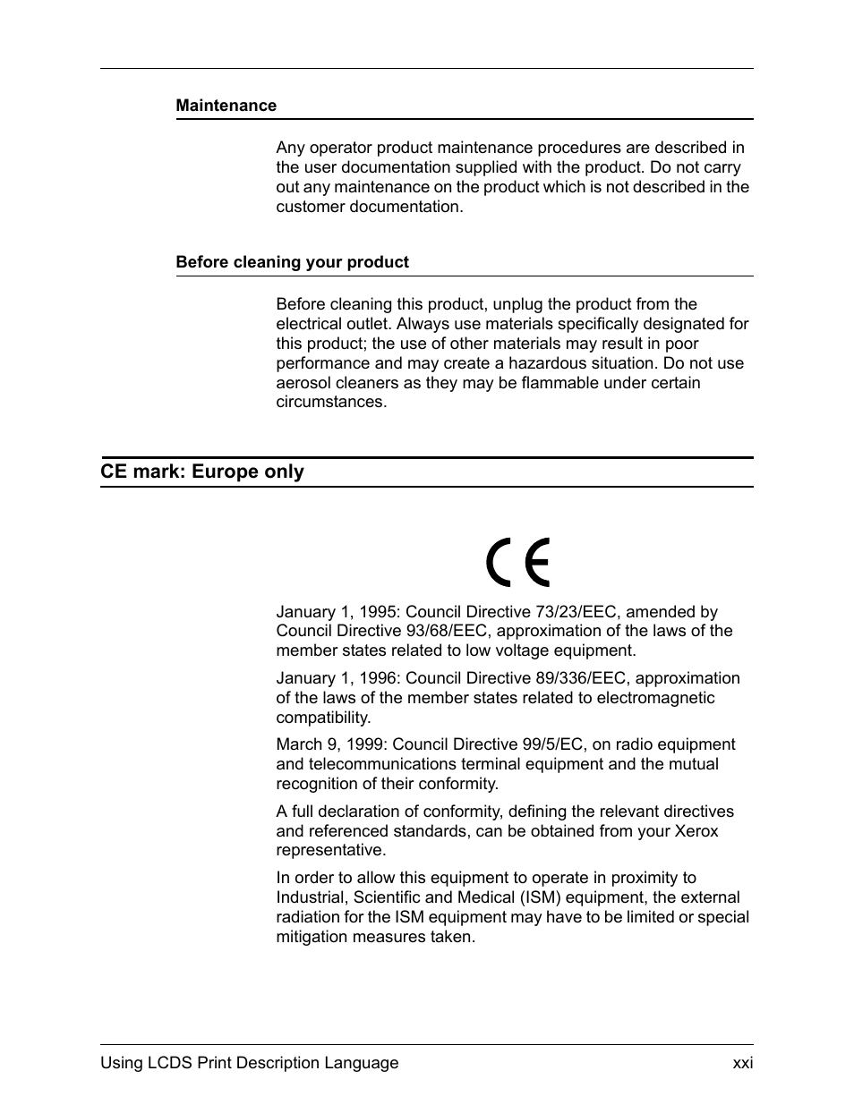 Xerox 4112-4127 Enterprise Printing System-192 User Manual | Page 21 / 506