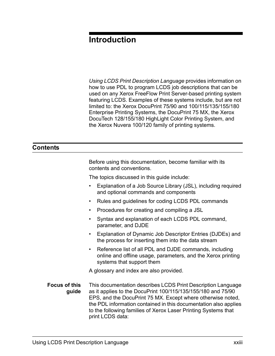 Introduction | Xerox 4112-4127 Enterprise Printing System-192 User Manual | Page 23 / 506