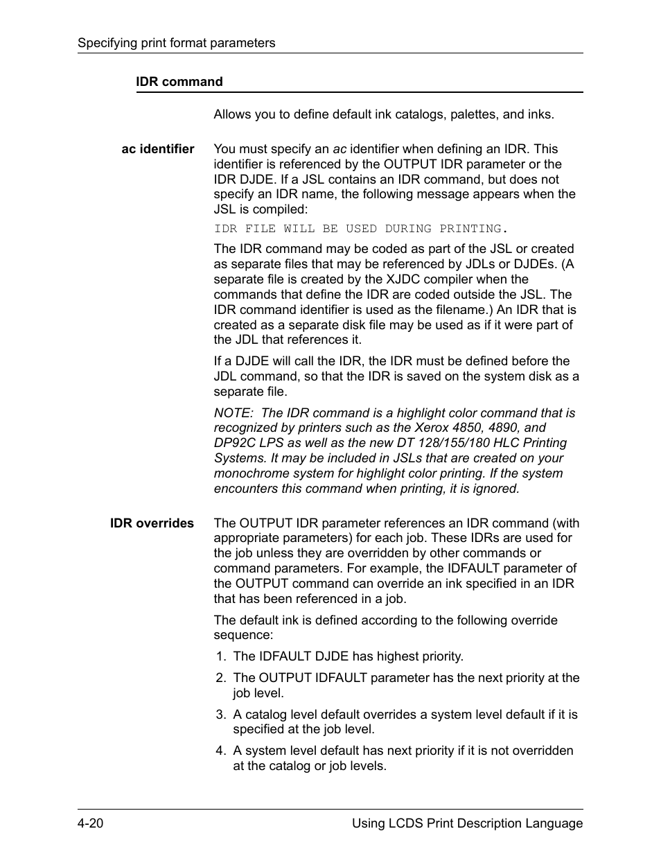 Xerox 4112-4127 Enterprise Printing System-192 User Manual | Page 260 / 506