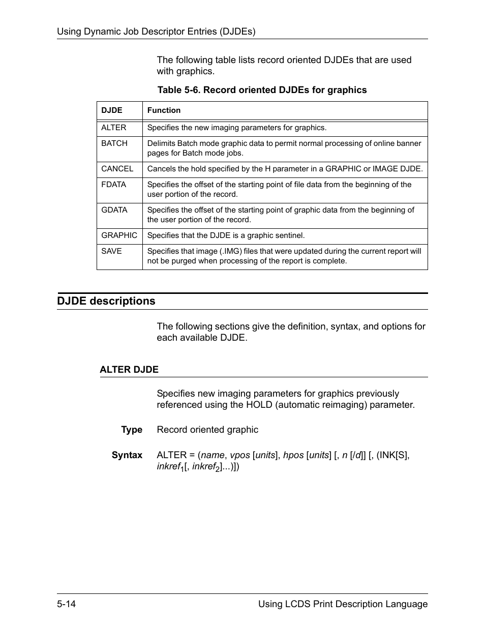 Djde descriptions | Xerox 4112-4127 Enterprise Printing System-192 User Manual | Page 368 / 506