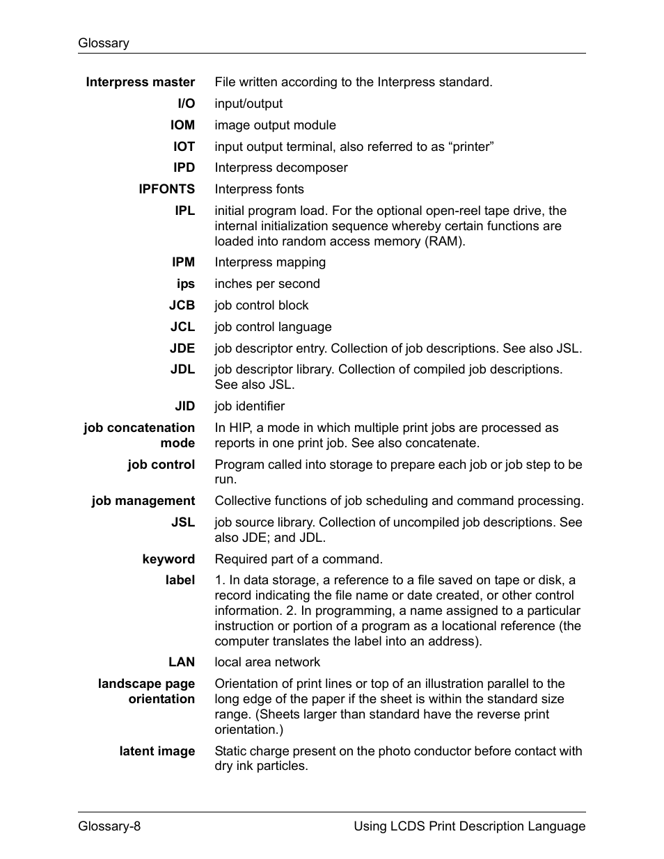 Xerox 4112-4127 Enterprise Printing System-192 User Manual | Page 486 / 506