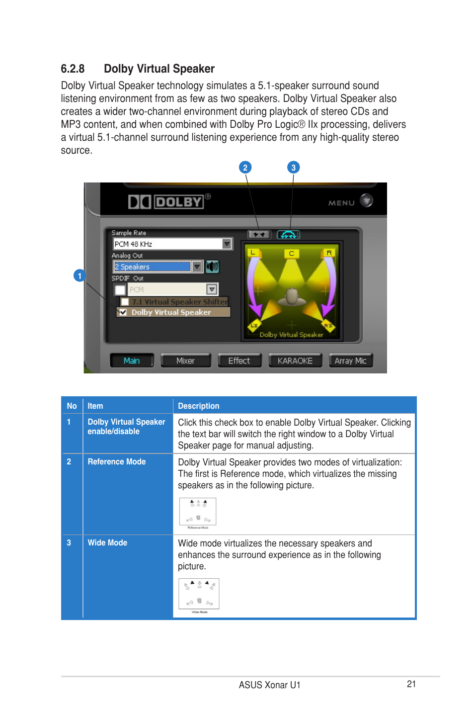 8 dolby virtual speaker | Asus External USB Audio Station Xonar U1 User Manual | Page 27 / 46