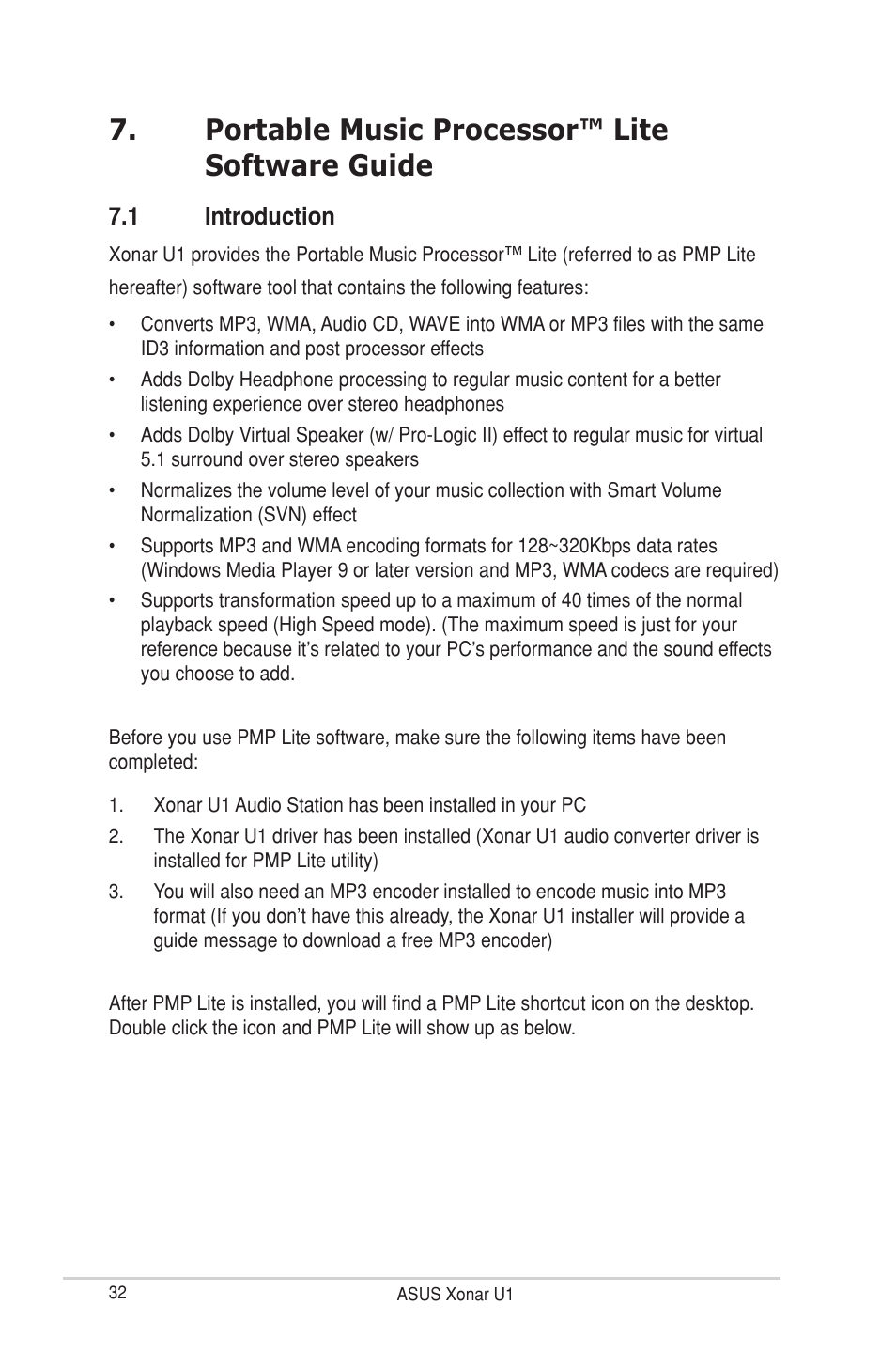 Portable music processor™ lite software guide | Asus External USB Audio Station Xonar U1 User Manual | Page 38 / 46