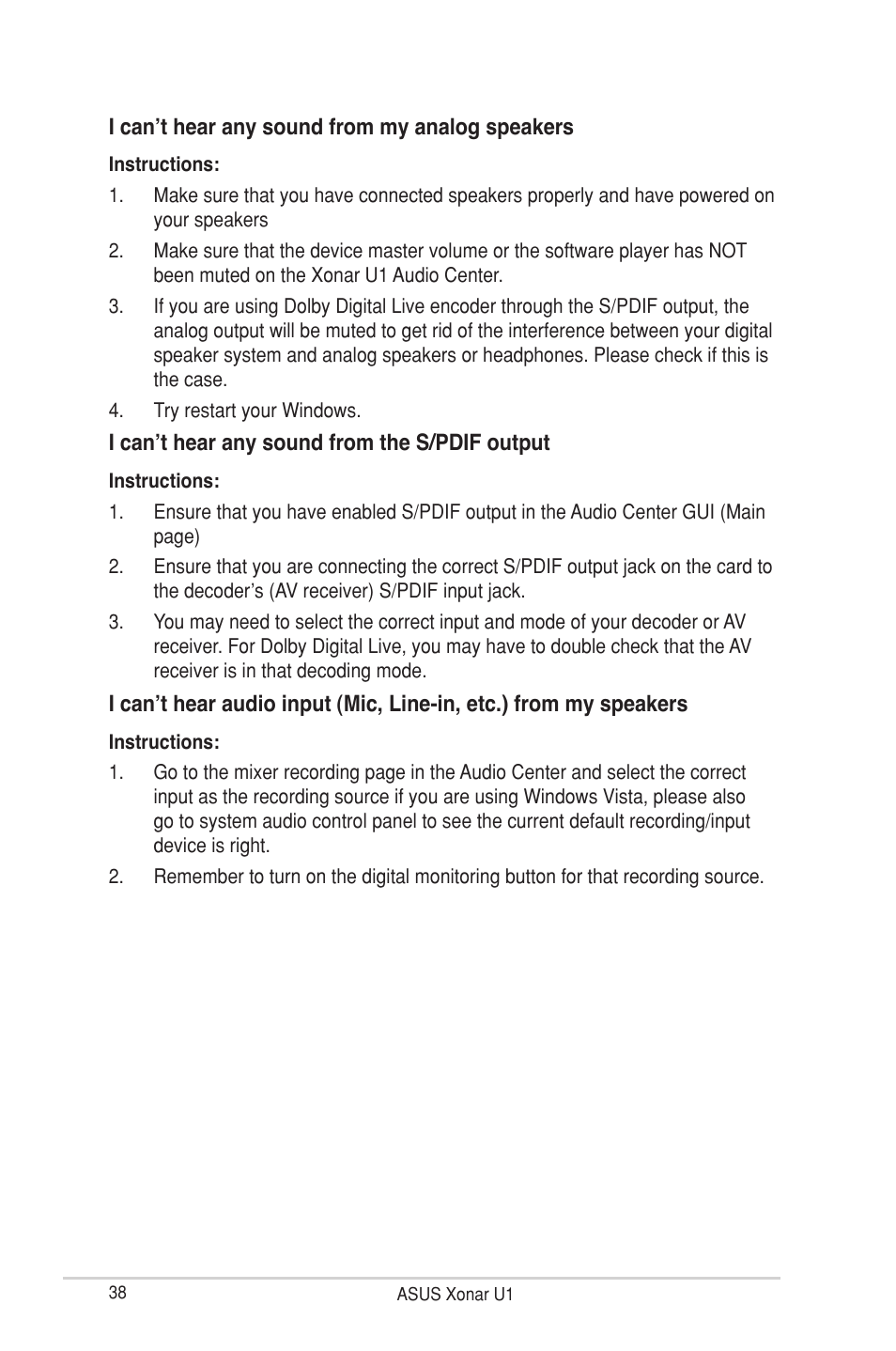 Asus External USB Audio Station Xonar U1 User Manual | Page 44 / 46