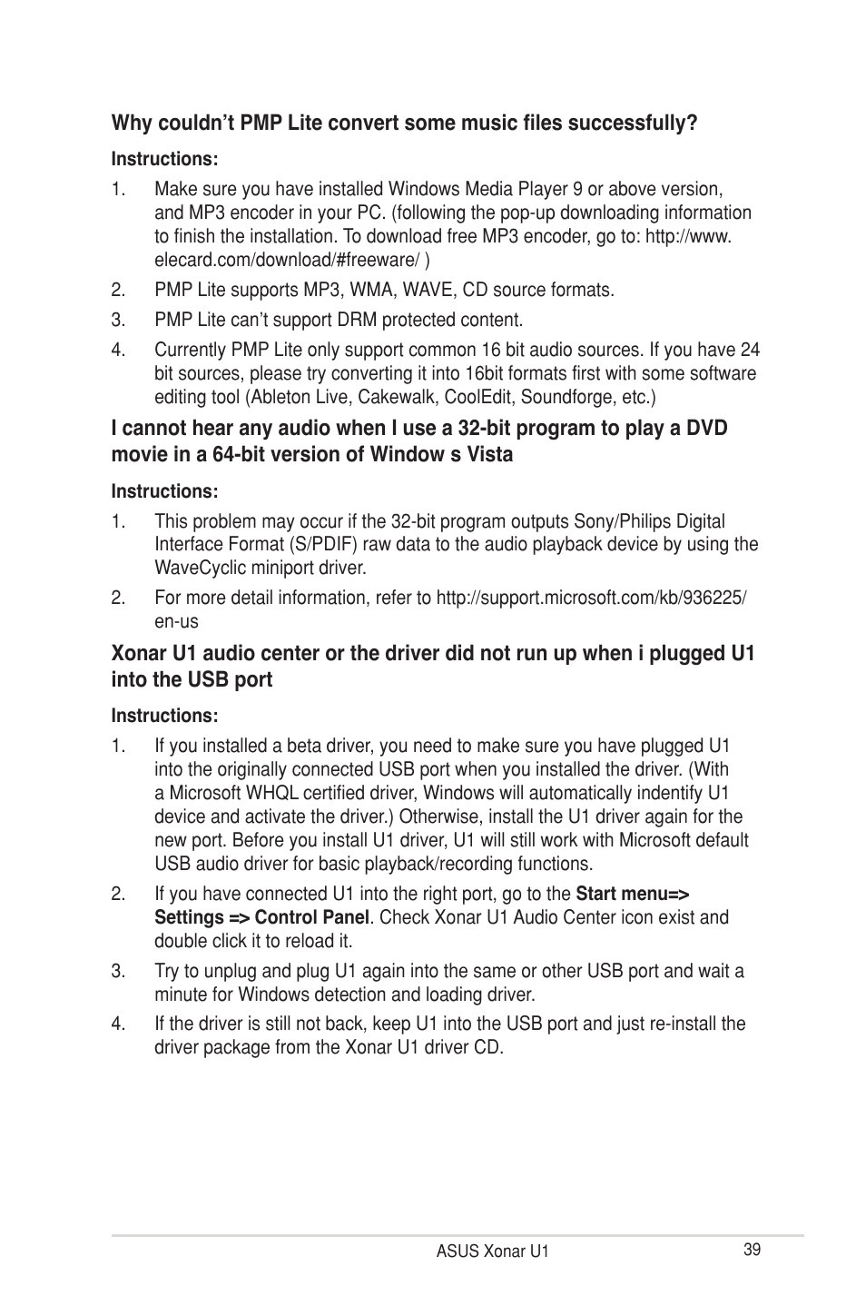 Asus External USB Audio Station Xonar U1 User Manual | Page 45 / 46