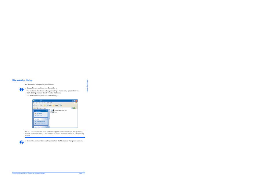 Workstation setup, Workstation setup -9 | Xerox WorkCentre PE120-120i-4396 User Manual | Page 103 / 131