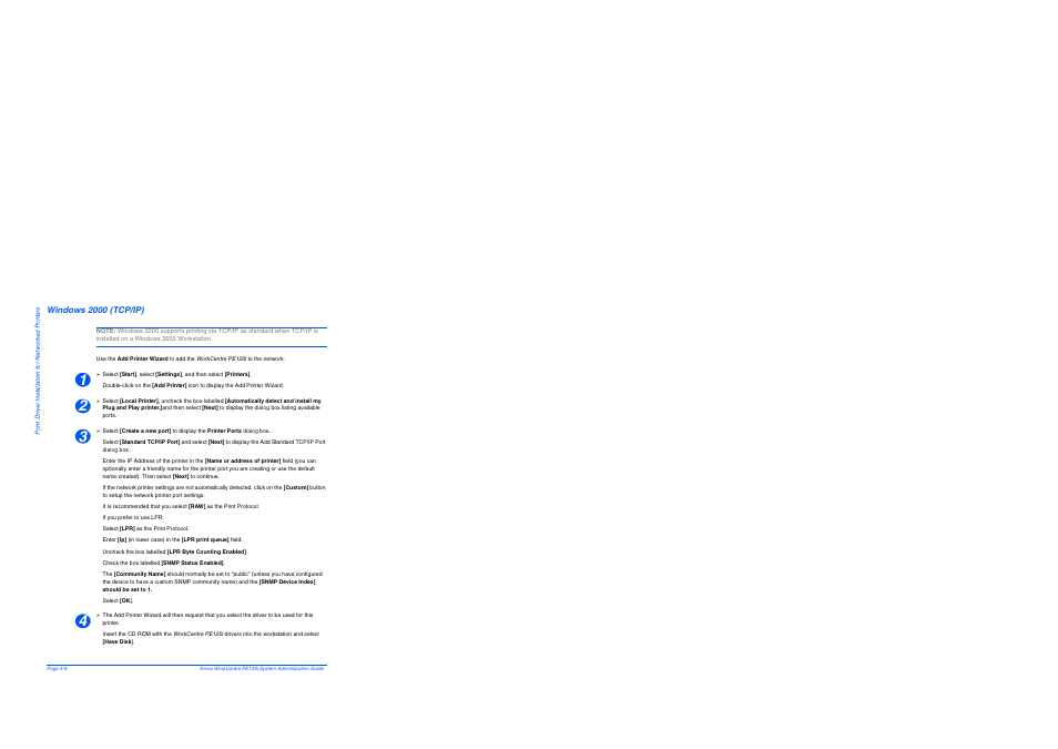 Windows 2000 (tcp/ip), Windows 2000 (tcp/ip) -6 | Xerox WorkCentre PE120-120i-4396 User Manual | Page 48 / 131
