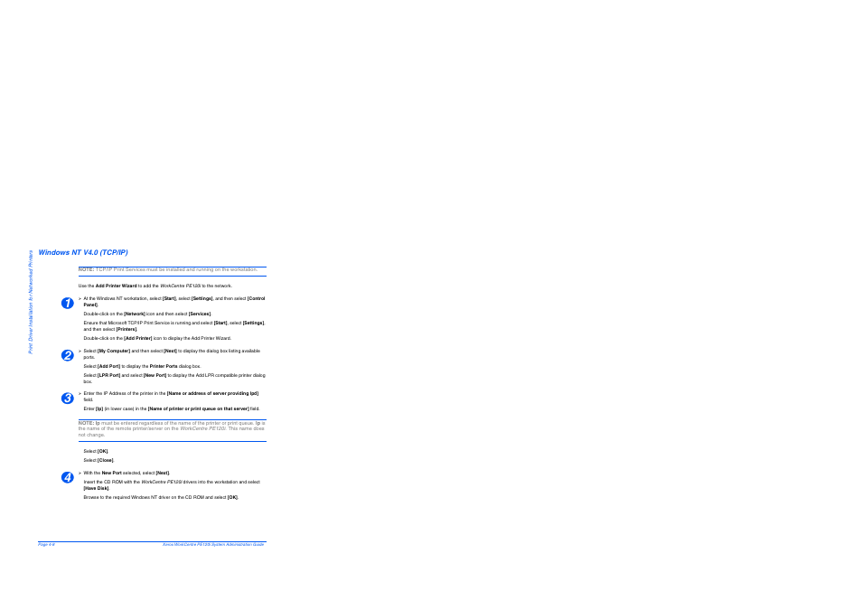 Windows nt v4.0 (tcp/ip), Windows nt v4.0 (tcp/ip) -8 | Xerox WorkCentre PE120-120i-4396 User Manual | Page 50 / 131