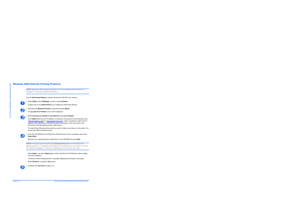 Windows 2000 (internet printing protocol), Windows 2000 (internet printing protocol) -12 | Xerox WorkCentre PE120-120i-4396 User Manual | Page 54 / 131