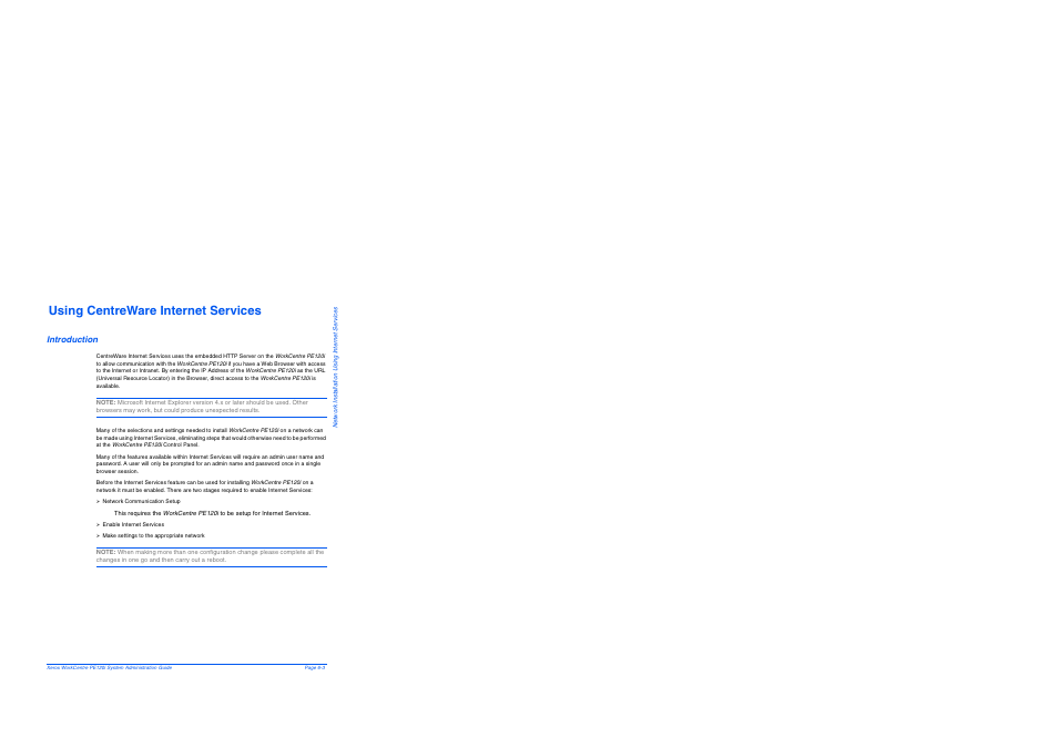 Using centreware internet services, Introduction, Using centreware internet services -3 | Introduction -3 | Xerox WorkCentre PE120-120i-4396 User Manual | Page 69 / 131