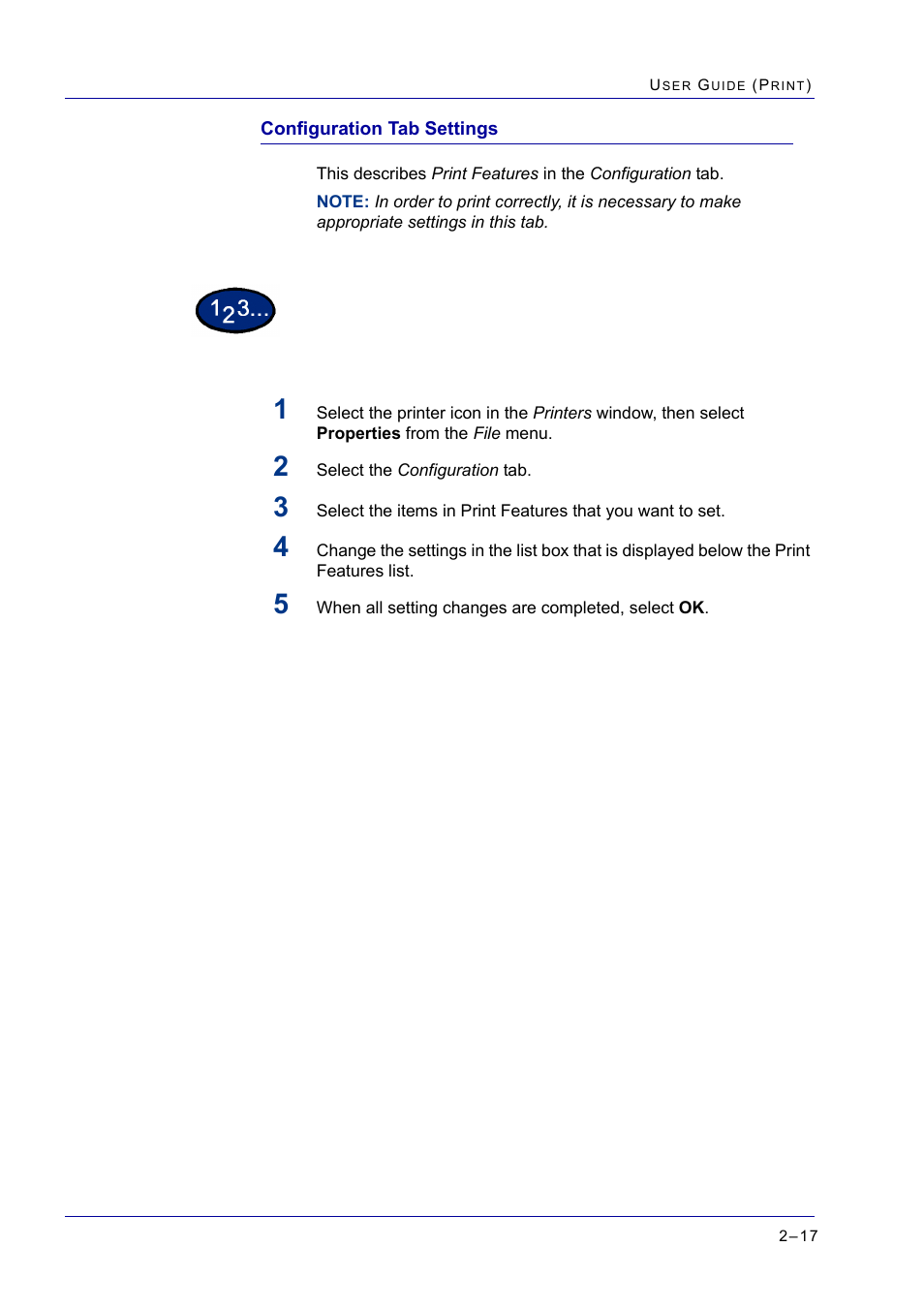 Configuration tab settings, Configuration tab settings 2-17, Configuration tab settings 17 | Xerox WorkCentre M24-2780 User Manual | Page 181 / 441