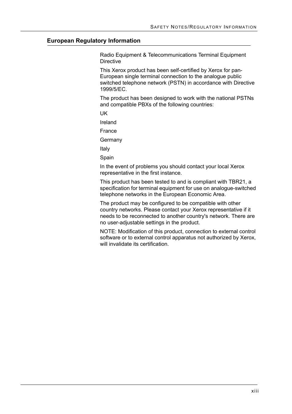 European regulatory information | Xerox WorkCentre M24-2780 User Manual | Page 29 / 441