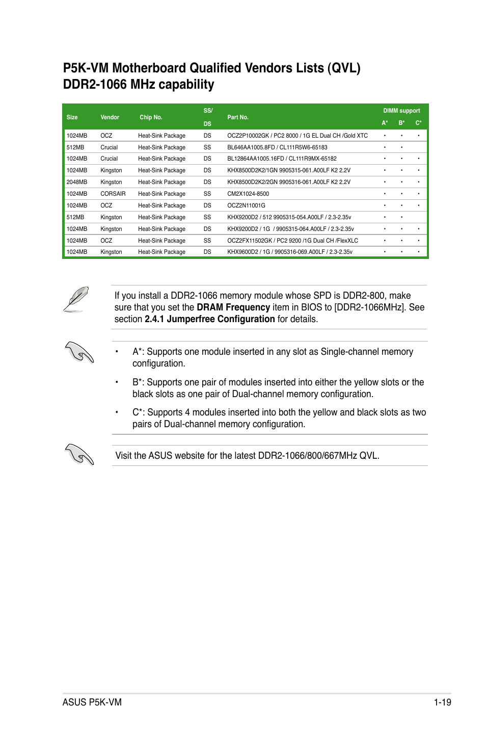 Asus p5k-vm 1-19 | Asus P5K-VM User Manual | Page 31 / 98