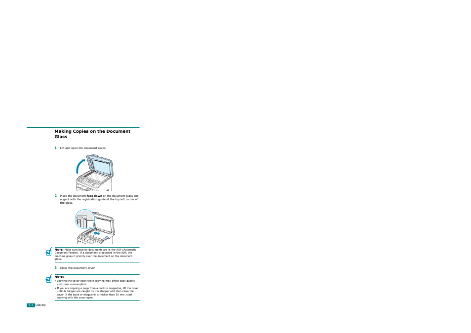 Making copies on the document glass | Xerox WorkCentre PE120-120i-3124 User Manual | Page 108 / 283