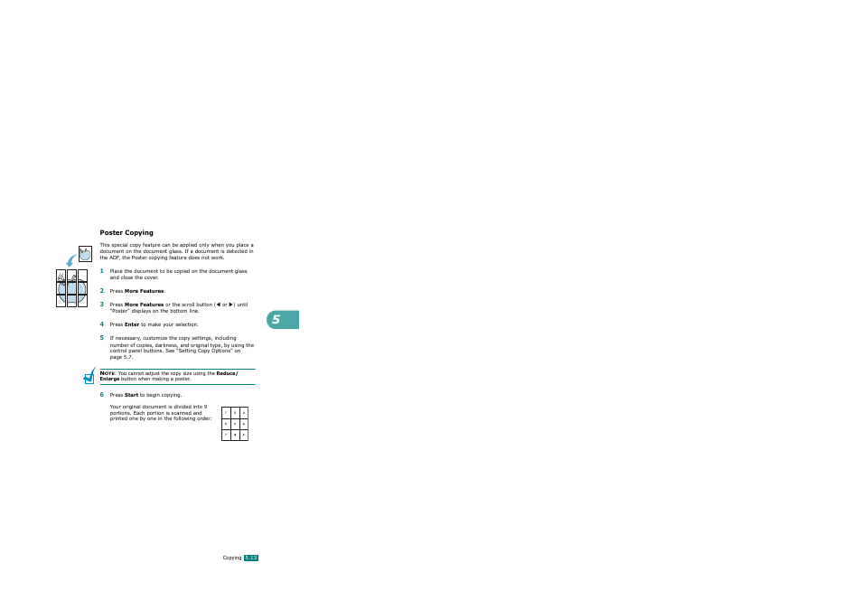 Poster copying | Xerox WorkCentre PE120-120i-3124 User Manual | Page 117 / 283