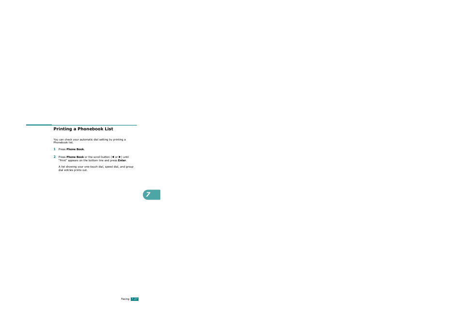 Printing a phonebook list | Xerox WorkCentre PE120-120i-3124 User Manual | Page 153 / 283