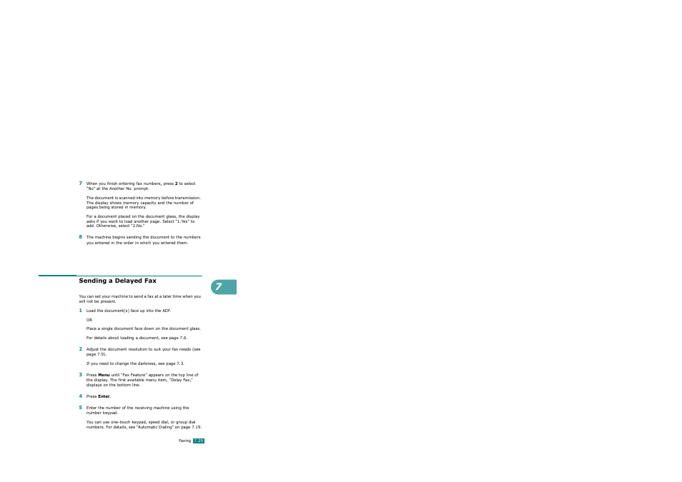 Sending a delayed fax | Xerox WorkCentre PE120-120i-3124 User Manual | Page 155 / 283