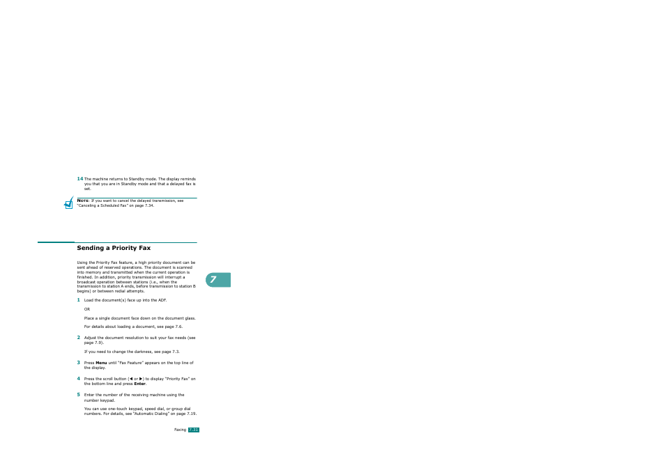 Sending a priority fax | Xerox WorkCentre PE120-120i-3124 User Manual | Page 157 / 283